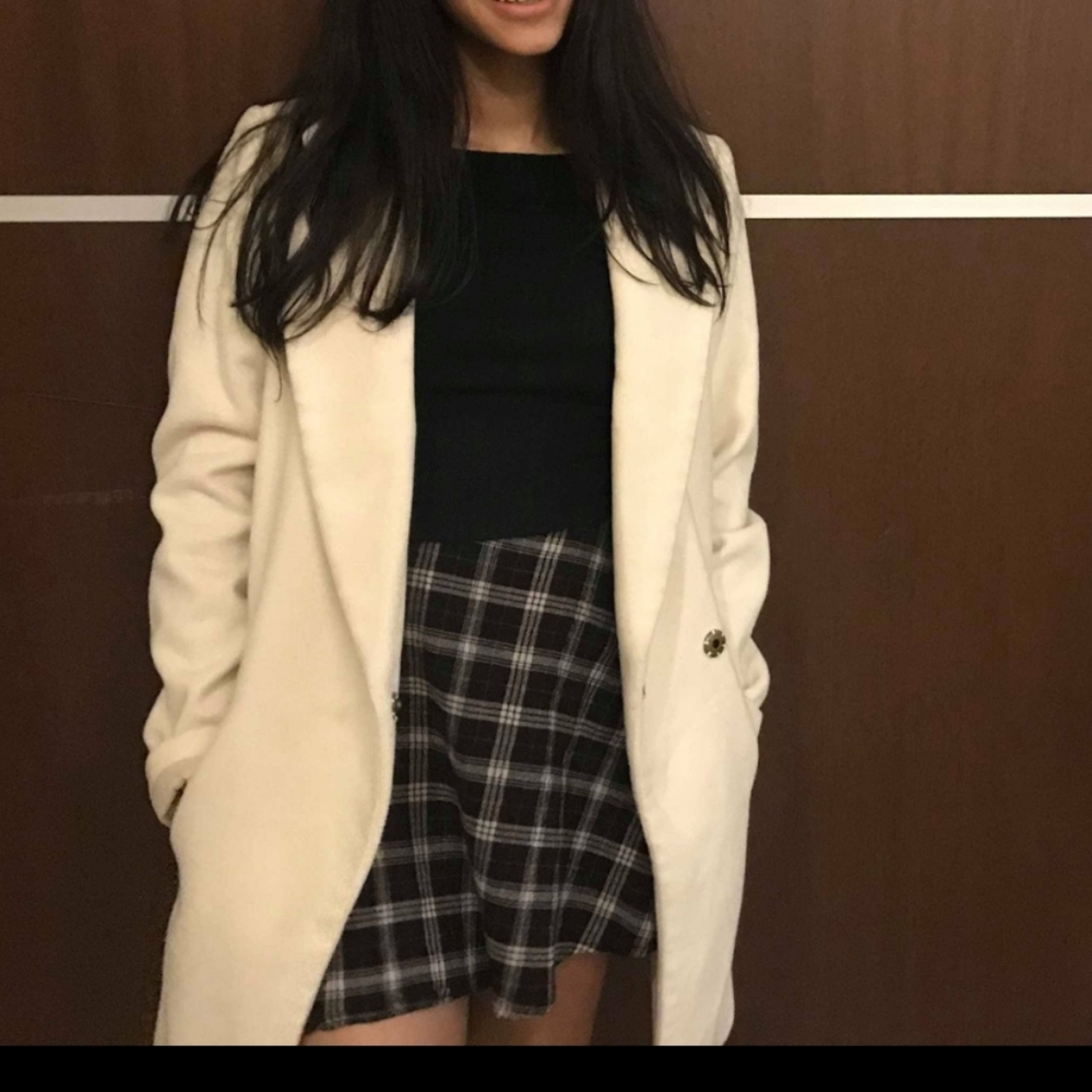SOLD White Trench Jacket from F21 Contemporary